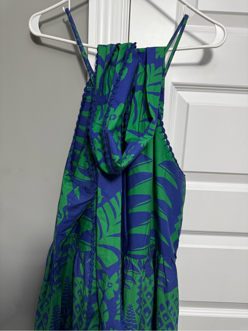FARM Rio Blue & Green Tropical Hooded Coverup